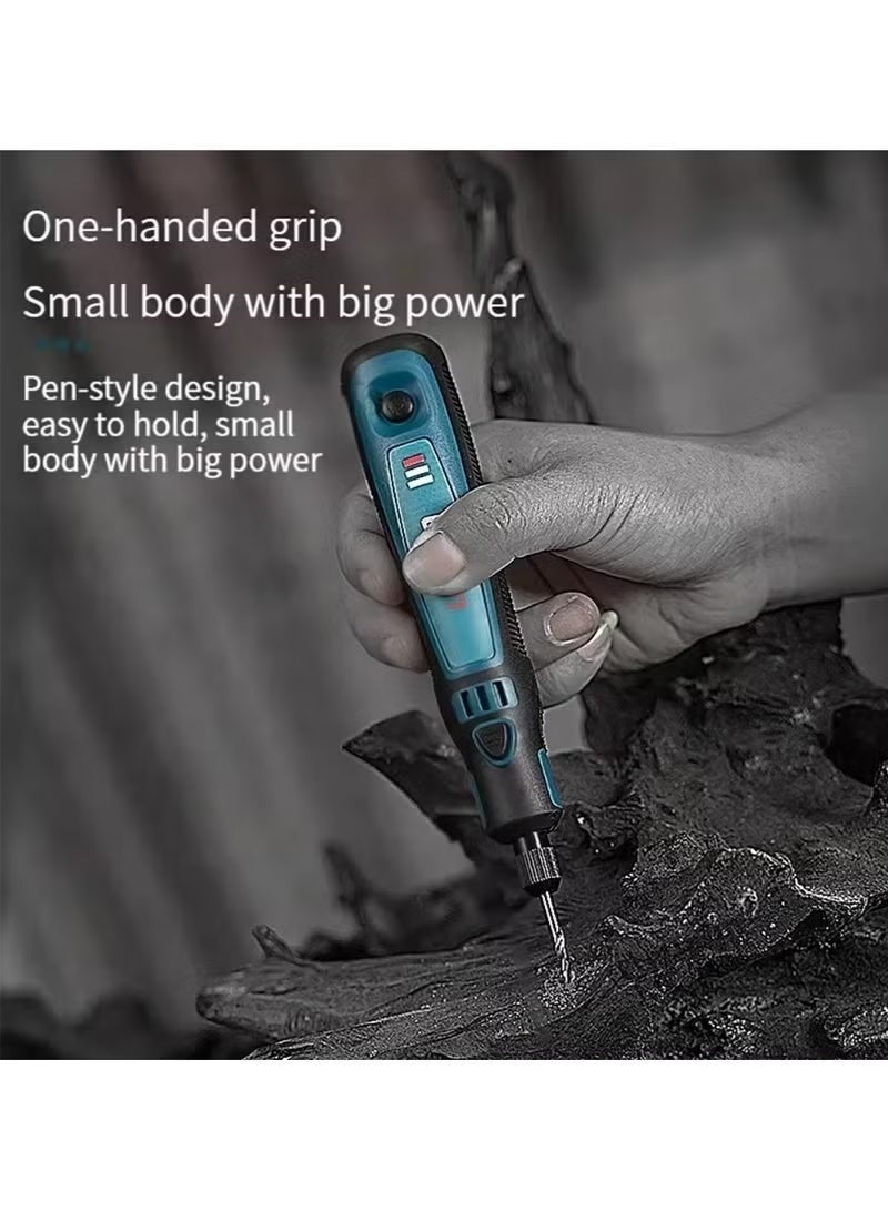 1 Set DIY Small Electric Grinder, Household Hand-held Electric Polishing Tool For Jade Engraving, USB Rechargeable Electric Grinder Set Mini Small Electric Grinder Pen, Power Tool - Image 5