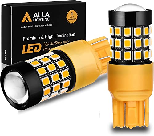 Alla Lighting Newly Upgraded 7440 7443 LED Brake Stop Tail Turn Signal Lights Bulbs Amber Yellow