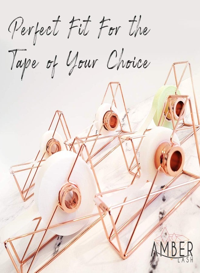 Amber Lash Rose Gold Metal Wire Tape Dispenser Tape Cutter for Eyelash Extensions and Beauty Spa, Luxury Looking Tape Holder - Image 2