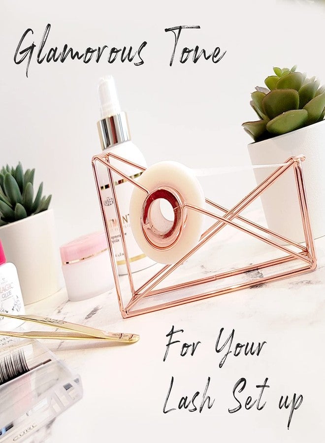 Amber Lash Rose Gold Metal Wire Tape Dispenser Tape Cutter for Eyelash Extensions and Beauty Spa, Luxury Looking Tape Holder - Image 3