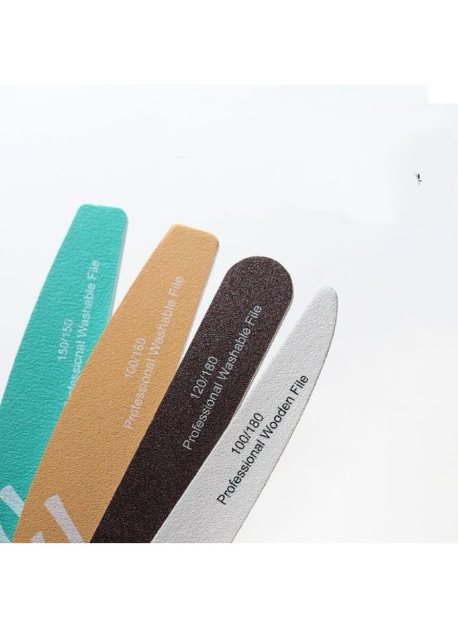 12-Piece Professional Nail File Set – Washable & Durable, Multi-Grit Buffer for Shaping & Polishing