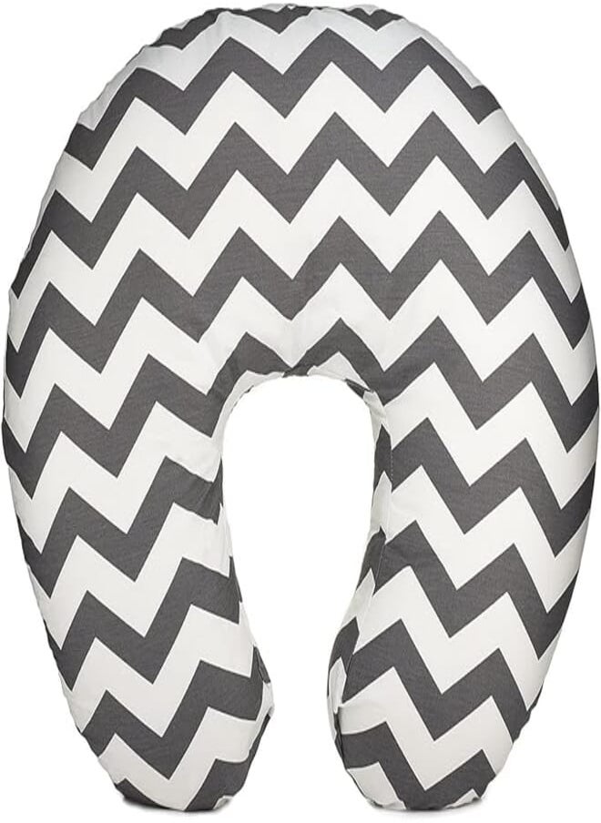 Org Store Org Store Premium Nursing Pillow Cover | Slipcover for Breastfeeding Pillows | Fits Boppy Pillows | Chevron Patterned (Gray) 