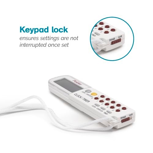 Polder Combination Clock, Timer and Stopwatch with Large, Easy-to-Read Digital Display, White - Image 3
