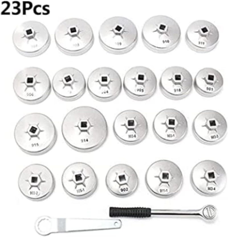 AQ AQSON AQSON 23PC Aluminum Alloy Cup Type Oil Filter Wrench Set for Garage Use - Image 3