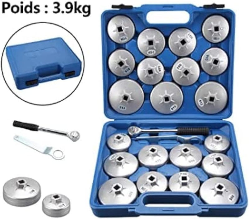 AQ AQSON AQSON 23PC Aluminum Alloy Cup Type Oil Filter Wrench Set for Garage Use - Image 5