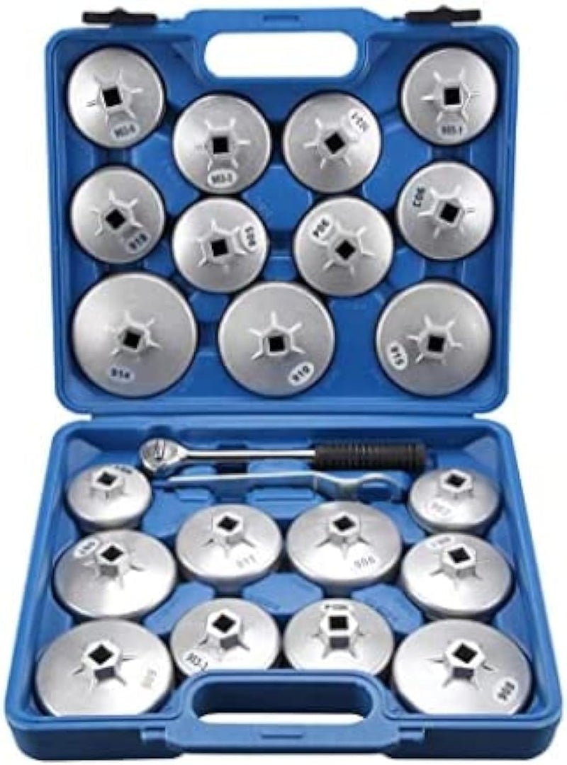 AQ AQSON AQSON 23PC Aluminum Alloy Cup Type Oil Filter Wrench Set for Garage Use - Image 1