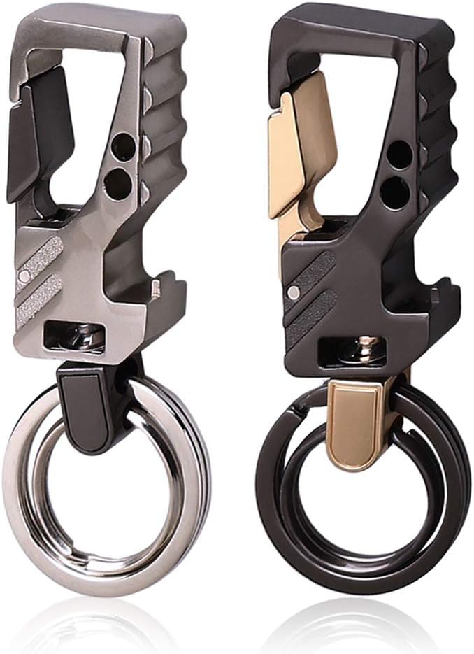 nuoshen 2 Pcs Metal Keychain with Bottle Opener for Men - Image 1