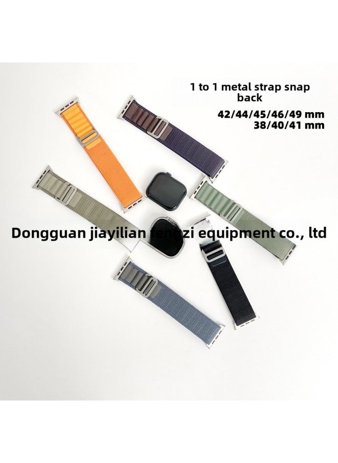 Generic - Alpine Loop Strap For Apple Smart Watch 49 Iwatch Nylon Strap Ultra2-Color:Other Colors (metal Headband Buckle) - Image 1