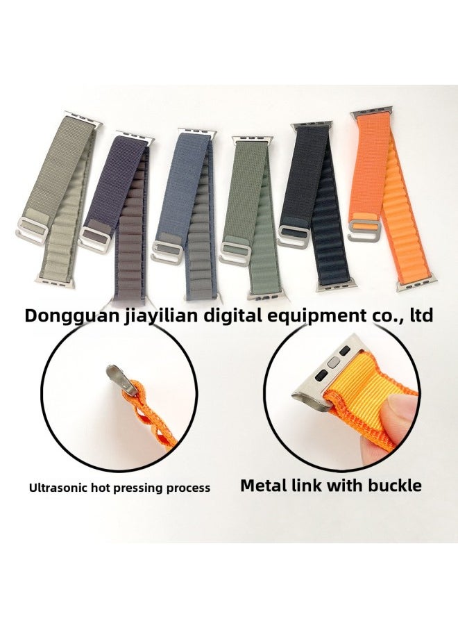 Generic - Alpine Loop Strap For Apple Smart Watch 49 Iwatch Nylon Strap Ultra2-Color:Other Colors (metal Headband Buckle) - Image 1
