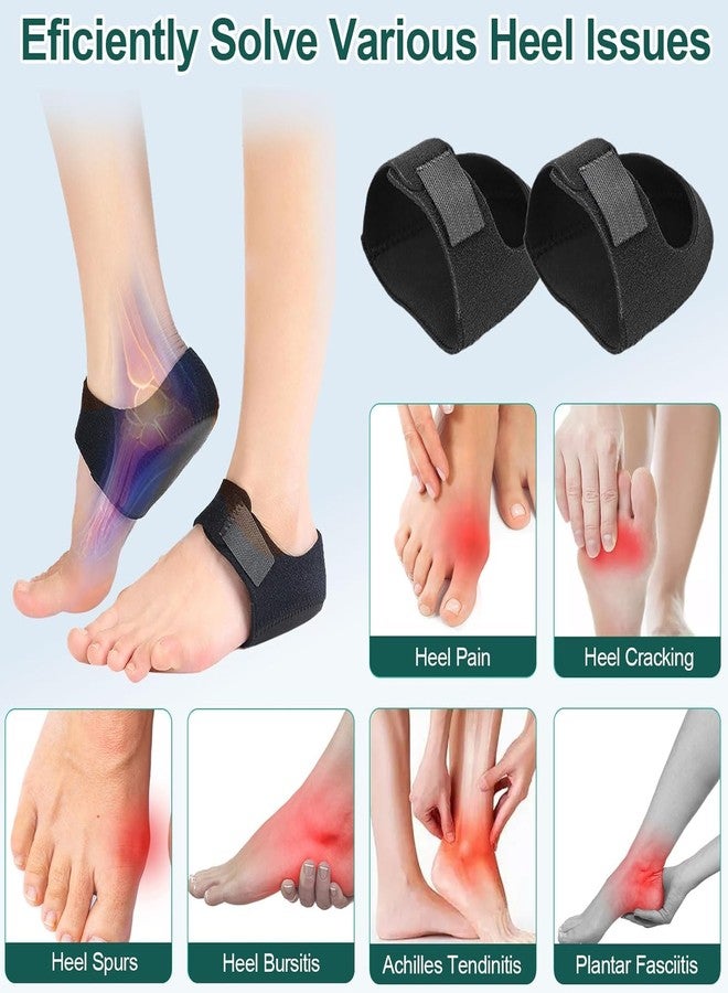 Vn care Heel Protector Pads for Pain Relief for Men & Women | Silicone Gel Heel Pads for Plantar Fasciitis, Heel Pain & Heel Spur | Orthotic Heel Cushion Support, Soft & Reusable Heel Protectors (1 Pair) Black - Image 3