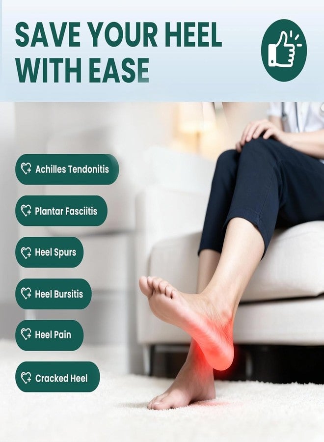 Vn care Heel Protector Pads for Pain Relief for Men & Women | Silicone Gel Heel Pads for Plantar Fasciitis, Heel Pain & Heel Spur | Orthotic Heel Cushion Support, Soft & Reusable Heel Protectors (1 Pair) Black - Image 4