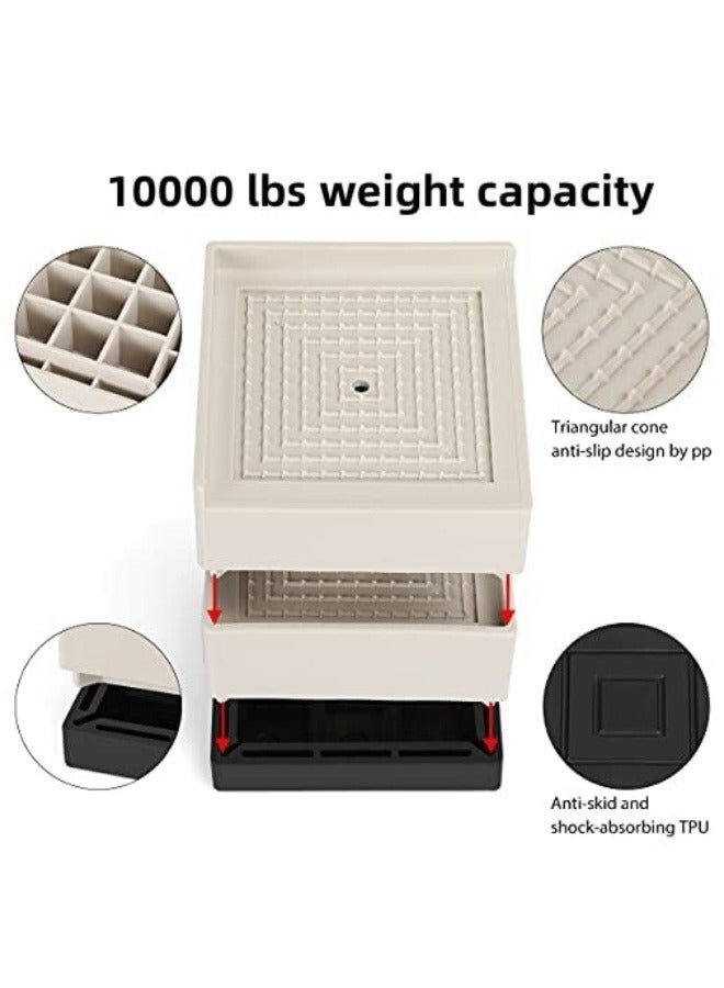 GGEROU 4Pcs Bed Foot Booster,Furniture Risers,Sofa Floor Protector,Adjustable Furniture Bed Lift Duty,Furniture Legs Lifters,Couch Lifts for Sofa Supports, Apricot - Image 4