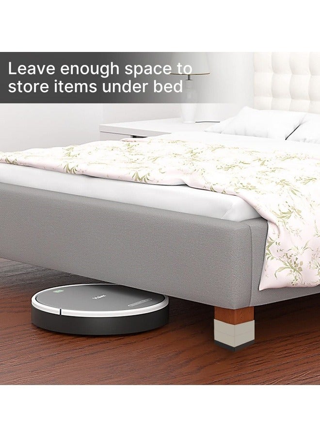 GGEROU 4Pcs Bed Foot Booster,Furniture Risers,Sofa Floor Protector,Adjustable Furniture Bed Lift Duty,Furniture Legs Lifters,Couch Lifts for Sofa Supports, Apricot - Image 3