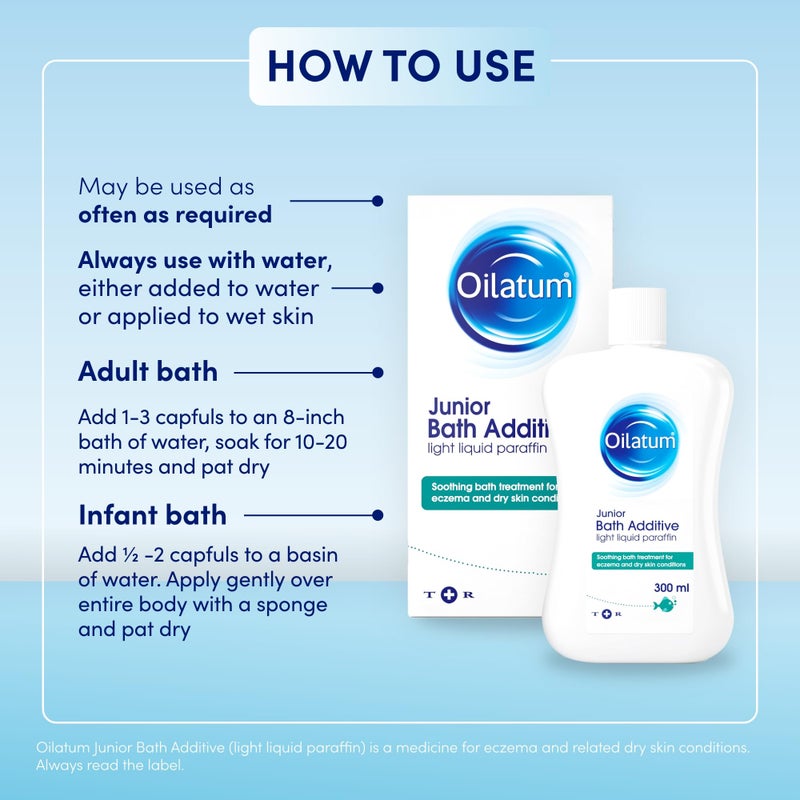 Oilatum زيتاتوم جونيور صيغة الحمام 300 مل - Image 4