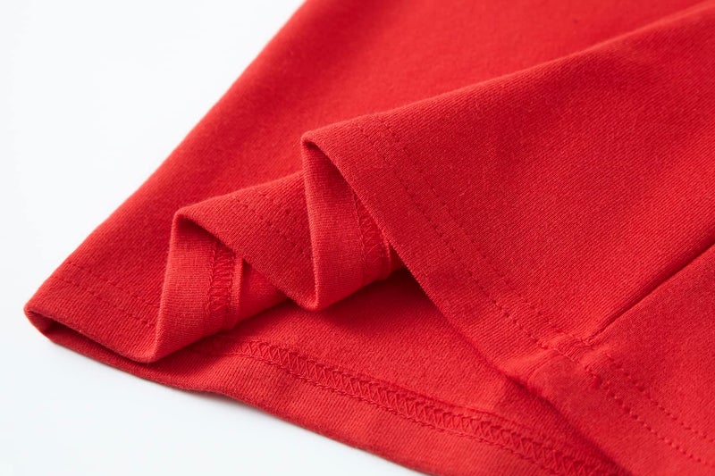 Winging Day Toddler Kids Girls Boys Soft Comfy Cotton Thermal Underwear Set Solid Color Red Valentine's Day Sleepwear Pajamas Pjs 2pcs size 2T - Image 4