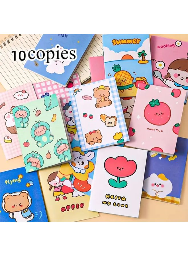 Mini Cartoon Notebooks 10 Books 16 Pages Student Reward Supplies School Teacher Gifts - Image 2