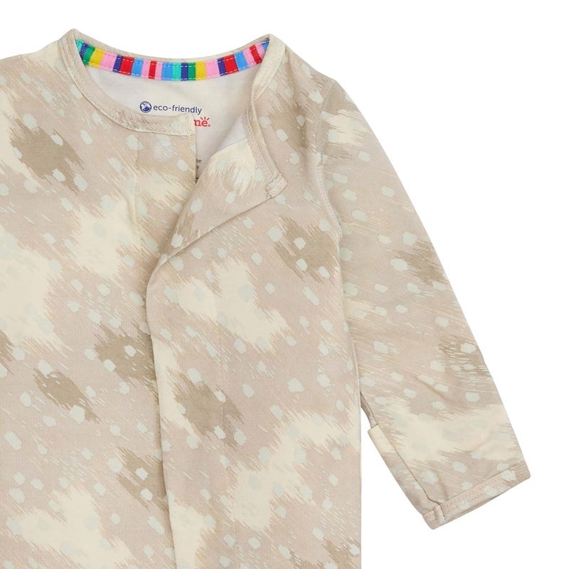 Magnetic Me Girls Modal Magnetic Baby Footie Pajamas | Silky Soft Modal Fabric | Doeskin Tan | 6-9 Months - Image 2