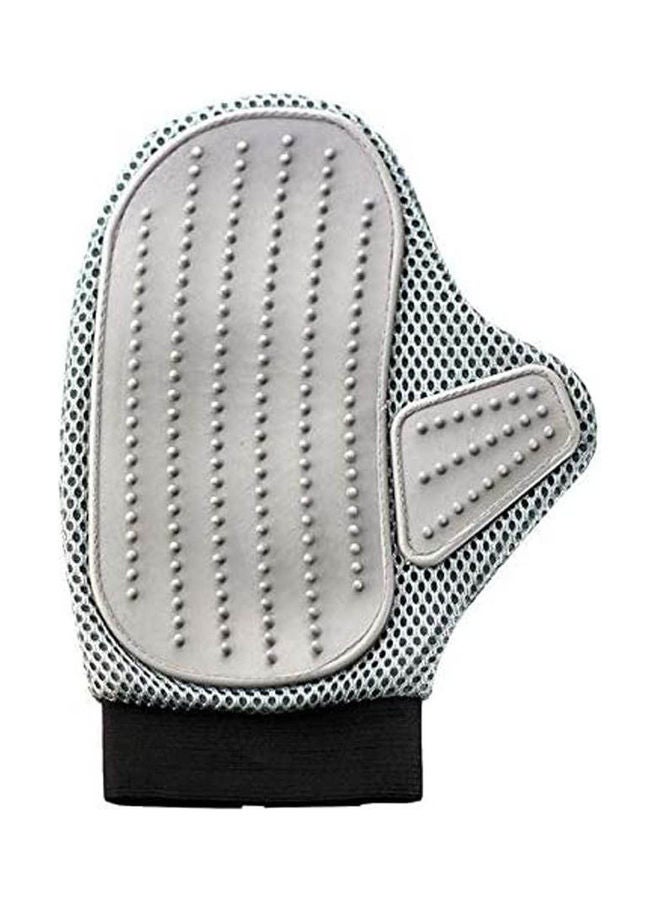 Loquat Pet Grooming Massage Silicone Glove Cat And Dog Shedding Brush Tool Grey - Image 1