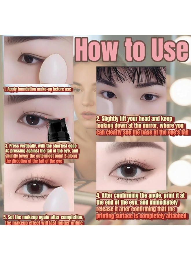 Arabest 2 Pcs Gel Eyeliner Pencil Set, 2025 New Foldable Eyeliner Stamp for Perfect Wings, Waterproof Eyeliners Tool, Smudge Proof Eyeliners Pen for Beginners - Image 3