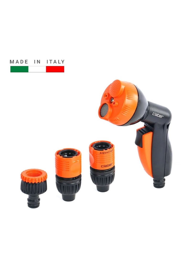 Claber - Starter Garden Irrigation Hose Set Black/Orange/Silver - Image 1