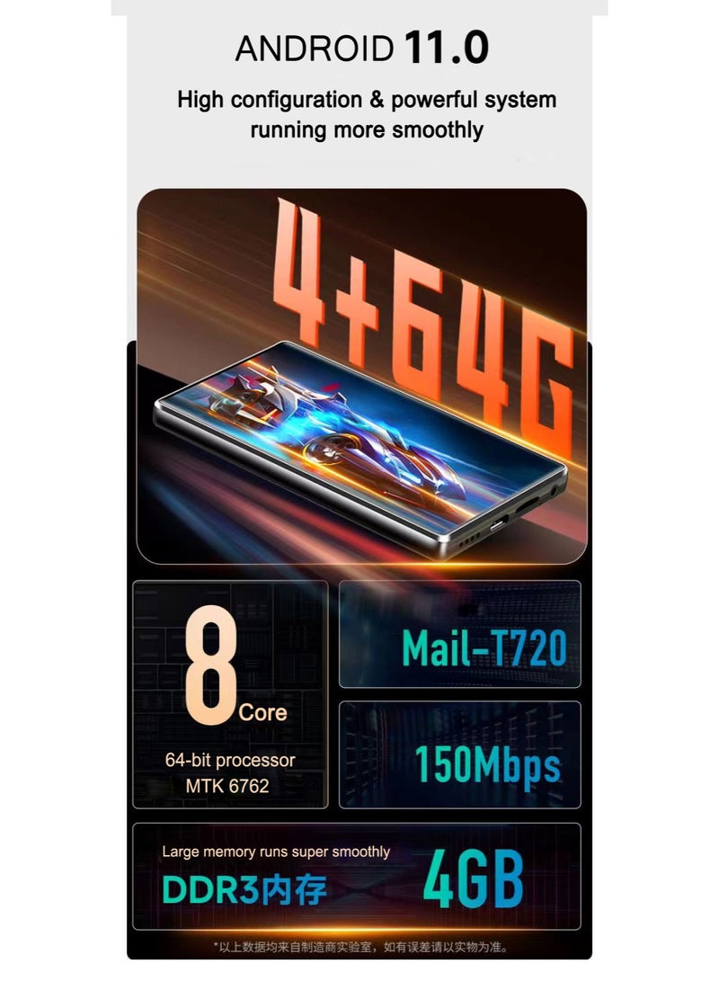 5.0″ WiFi Android MP5 Music Player – 4GB RAM + 64GB Storage, Octa-Core Android 11, 1080P QHD Touchscreen, HiFi Audio & E-Book Reader - Image 2