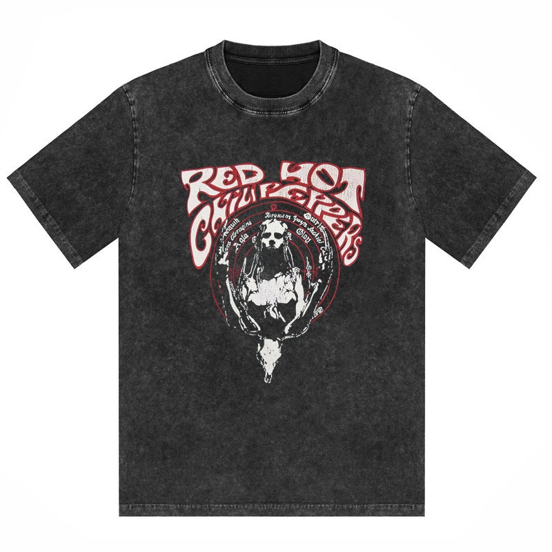 Washed Cotton T Shirt Red Chili Peppers Band Vintage Men - Image 3