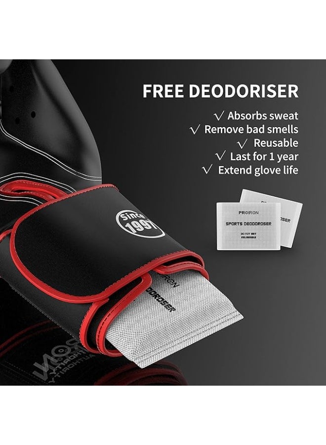 PROIRON PROIRON Boxing Gloves MMA Punch Bag Training Mitts for Muay Thai, Sparring, Kickboxing, Fighting, Martial Arts, Workout Gloves 8oz, 10oz, 12oz, 14oz with Free Deodoriser - Image 2