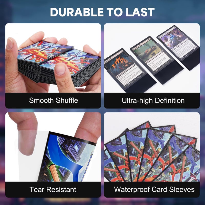 KABINKA MTG Card Sleeves - 100 Standard Size Pack Clear Front & Matte Finish Back MTG Sleeves for Magic The Gathering TCG - Image 5