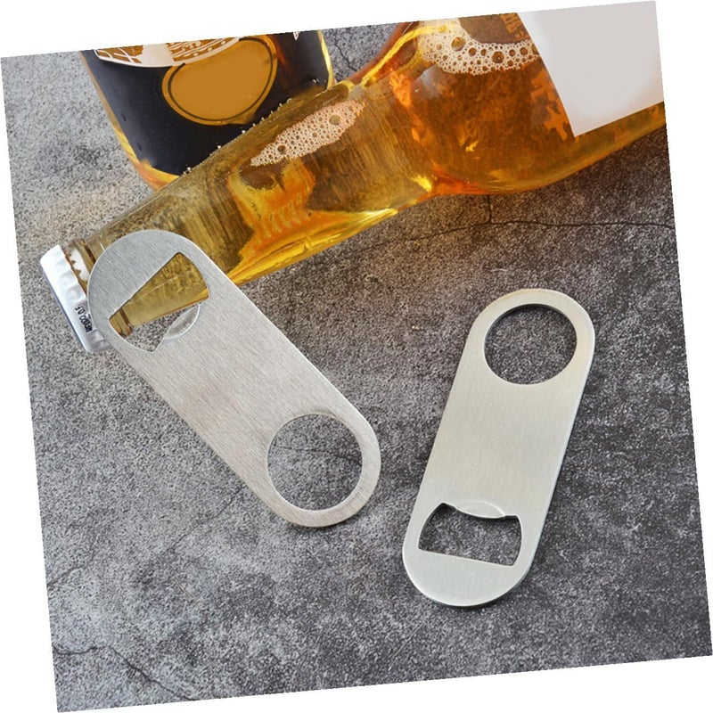 Small Stainless Steel Beer Bottle Opener Flat Beverage Cap Opener Set 10pcs - Image 5