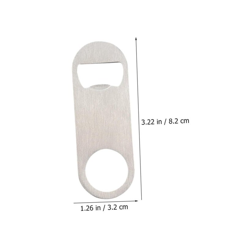 Small Stainless Steel Beer Bottle Opener Flat Beverage Cap Opener Set 10pcs - Image 3