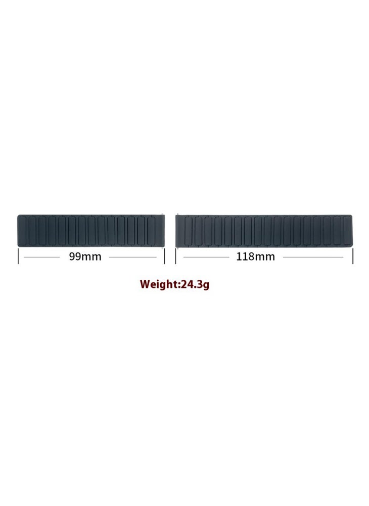 22mm Watch Band for Huawei Watch GT 5 Pro/GT 5/GT 4/GT 3/GT 2 46mm 3-Bead Silicone Magnetic Strap - Pink - Image 5