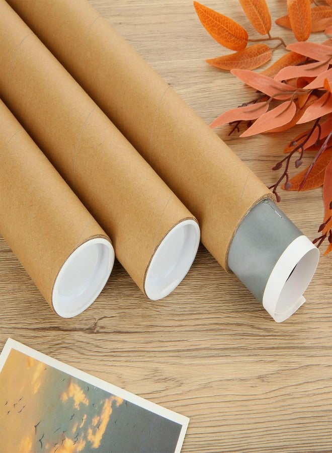FVIEXE 15Pack Mailing Tubes, 2 x 15 Inch Cardboard Mailing Tube with Caps Shipping Poster Tubes for Document, Artwork, Blueprint Storage - Image 4