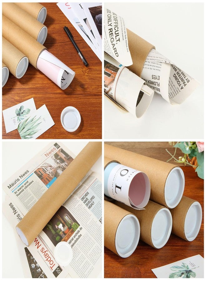 FVIEXE 15Pack Mailing Tubes, 2 x 15 Inch Cardboard Mailing Tube with Caps Shipping Poster Tubes for Document, Artwork, Blueprint Storage - Image 5