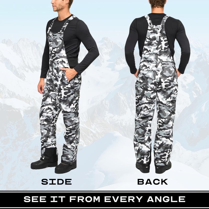 Arctix Men's Essential Insulated Bib Overalls, A6 Camo Black, XX-Large/32" Inseam - Image 2