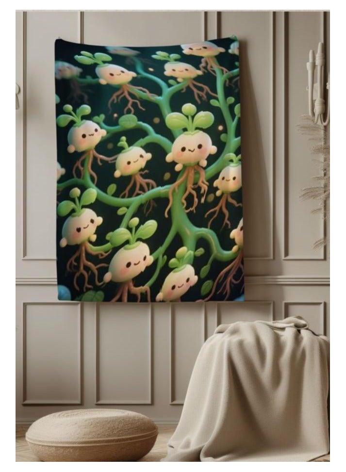 عام بطانية رقيقة من الفانيلا الكرتونية للأطفال أو الطلاب (دافئة ومريحة ومناسبة للنوم والألعاب) 100 سم * 150 سم - Image 1