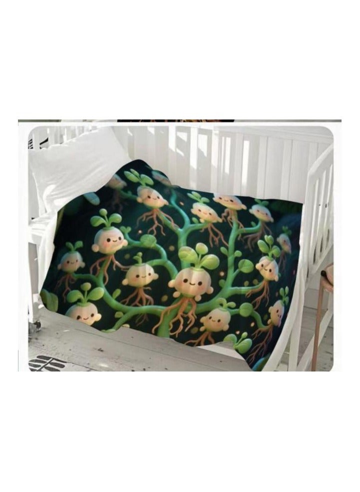 عام بطانية رقيقة من الفانيلا الكرتونية للأطفال أو الطلاب (دافئة ومريحة ومناسبة للنوم والألعاب) 100 سم * 150 سم - Image 3