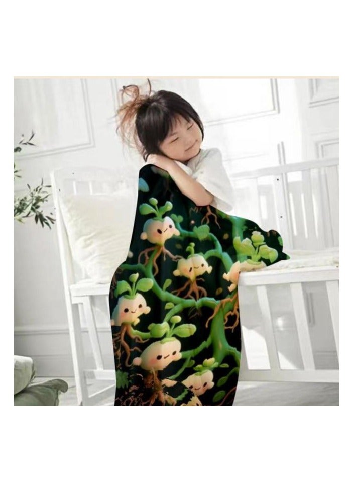 عام بطانية رقيقة من الفانيلا الكرتونية للأطفال أو الطلاب (دافئة ومريحة ومناسبة للنوم والألعاب) 100 سم * 150 سم - Image 4