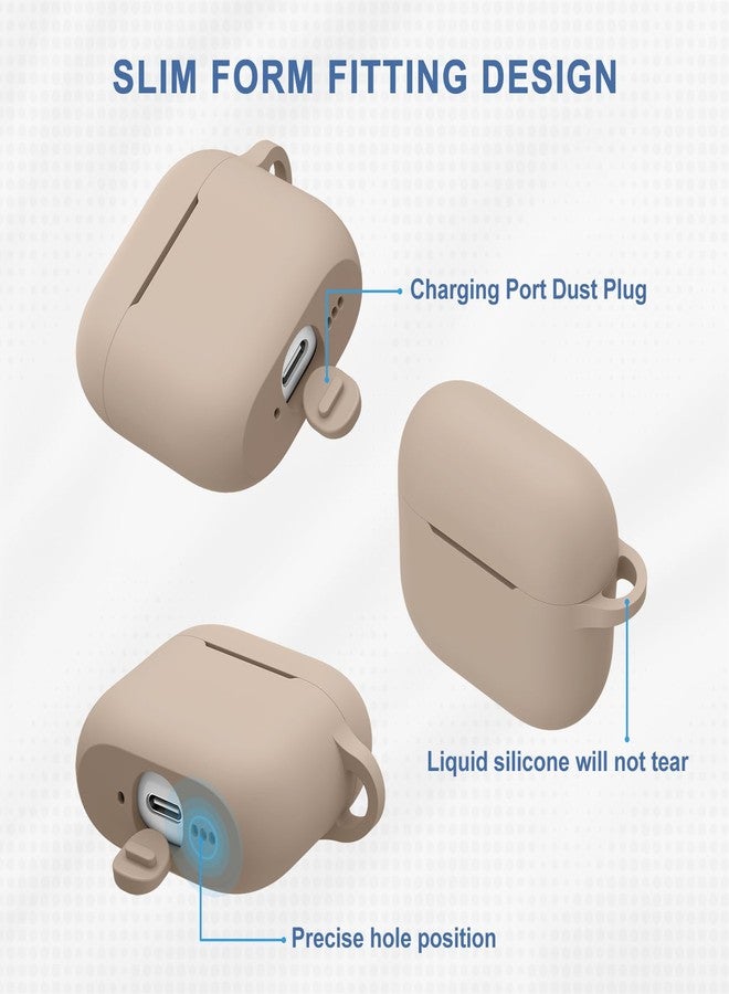Meliya for AirPods 4 Case Cover 2024 with Lanyard & Keychain, Soft Silicone Protective Case for Apple AirPods 4th Generation, Full Protection, Support Wireless Charging (Milk Tea) - Image 4