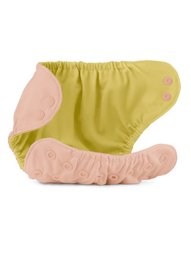 Esembly Cloth Diaper Outer Waterproof Cloth Diaper Cover Swim Diaper Leakproof And Breathable Layer Over Prefolds Flats Or Fitteds Reusable Diaper With Snap Closure Size 1 (717Lbs) Blush - Image 4