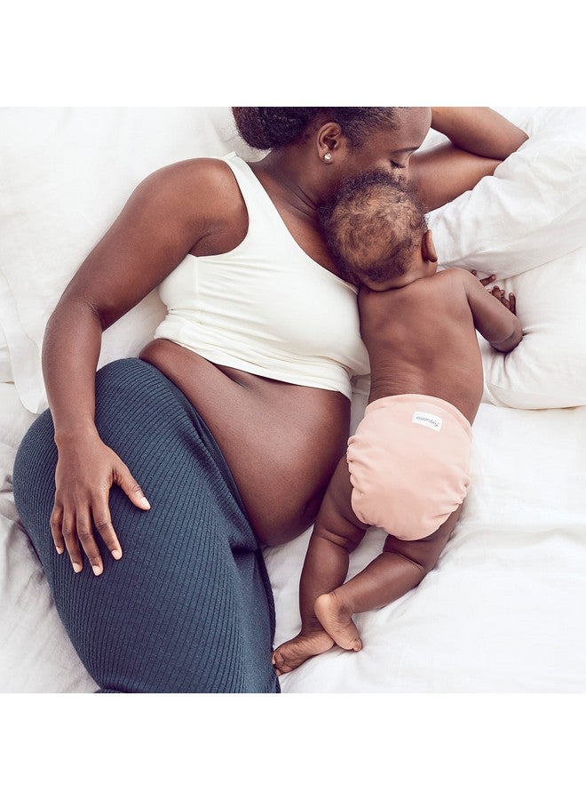 Esembly Cloth Diaper Outer Waterproof Cloth Diaper Cover Swim Diaper Leakproof And Breathable Layer Over Prefolds Flats Or Fitteds Reusable Diaper With Snap Closure Size 1 (717Lbs) Blush - Image 3