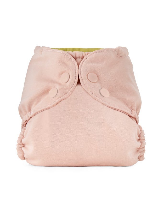 Esembly Cloth Diaper Outer Waterproof Cloth Diaper Cover Swim Diaper Leakproof And Breathable Layer Over Prefolds Flats Or Fitteds Reusable Diaper With Snap Closure Size 1 (717Lbs) Blush - Image 1