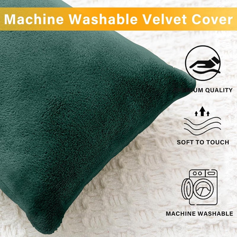 1 MIDDLE ONE 2 Pack Small Pillow, Memory Foam Mini Pillow 11 X 7 Inches for Travel, Sleeping, Nap and Neck, Knee, Lumbar Support, Tiny Cushion for Pet, Dogs (Dark Green) - Image 4