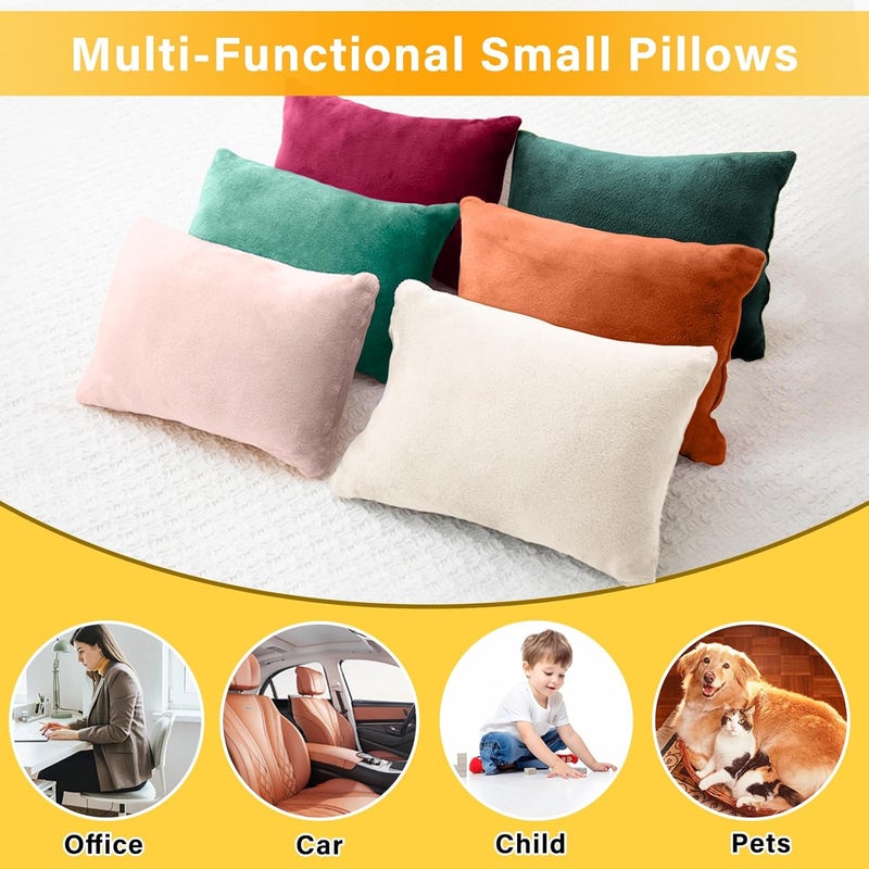 1 MIDDLE ONE 2 Pack Small Pillow, Memory Foam Mini Pillow 11 X 7 Inches for Travel, Sleeping, Nap and Neck, Knee, Lumbar Support, Tiny Cushion for Pet, Dogs (Dark Green) - Image 5
