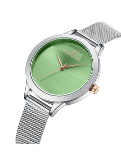 NAVIFORCE Elegant Women's Quartz Watch Stylish Round Dial with Minimalist Design Stainless Steel Mesh Strap Fashionable Timepiece for Everyday Wear and Special Occasions  - Image 2
