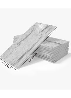 CityRiya-Long Decorative 3D Wall Panels Wall Panels 16PCS 20.32*10.16cm 3D Wall Sticker Self-Adhesive Wall Panels Waterproof PE Foam Wallpaper Brick Wallpaper for Kichen Wall Decor  - Image 5