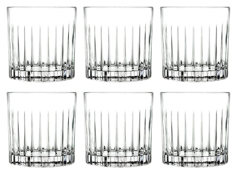 كأس بارسكي مزدوج قديم طراز مجموعة من 6 أكواب زجاجية مصممة أكواب كريستال DOF للويكلي والبوربون والماء والمشروبات 12 أونصة مصنوعة في أوروبا