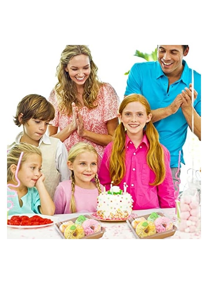 Green Tiger 50 Pack 3.5" Brown Square Disposable Paper Charcuterie Boxes with Clear Lids for Food Desserts and Bakery Items Ideal for Sandwiches - Image 4