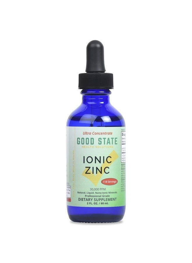 Good State Natural Ionic Zinc | Liquid Concentrate | Nano Sized Mineral Technology | Professional Grade Dietary Supplement | 1.6 fl oz Glass Bottle (50 mL)  - Image 1