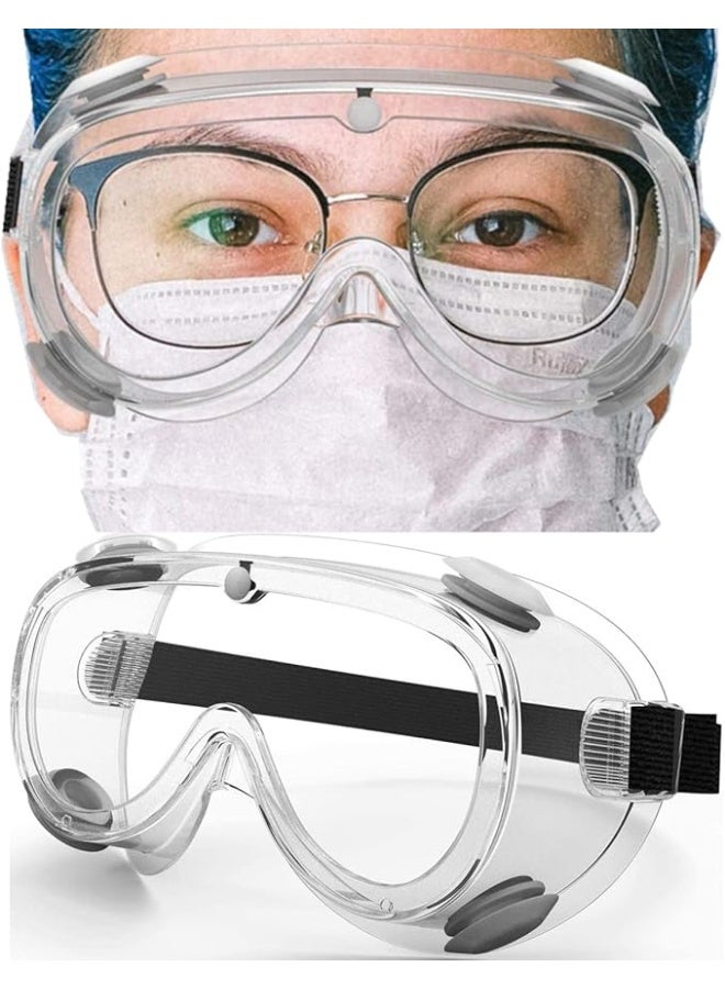 Safety Goggles with Anti-fog Lens, Industrial Clear Safety glasses, Protection Eyeglasses FA-03 - Image 1