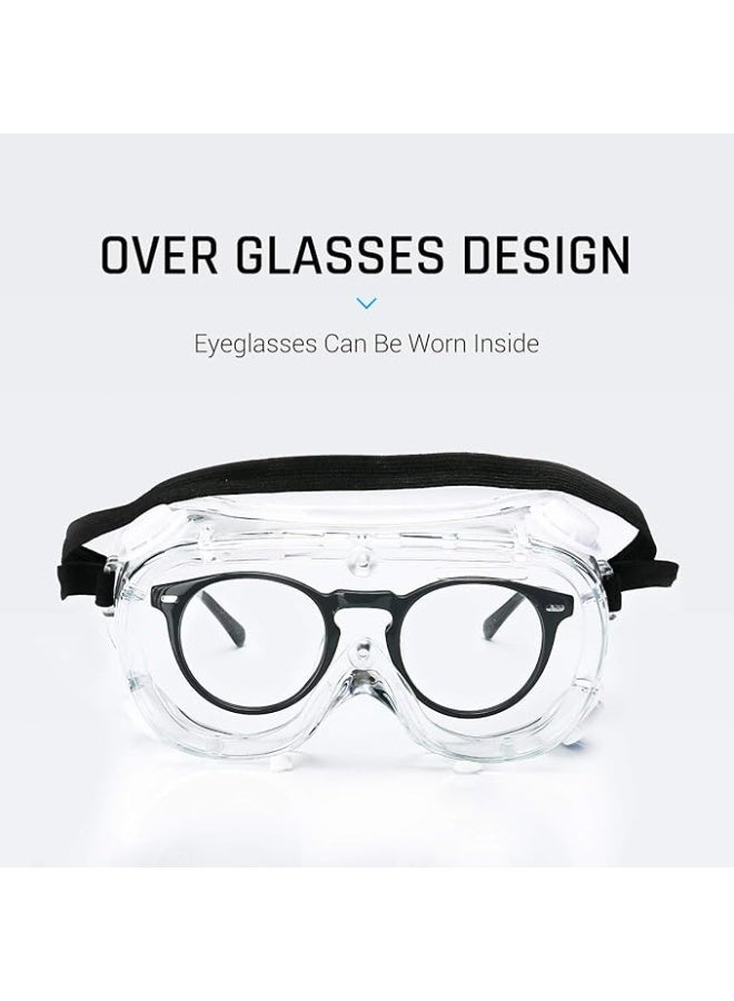 Safety Goggles with Anti-fog Lens, Industrial Clear Safety glasses, Protection Eyeglasses FA-03 - Image 2